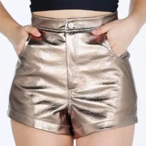 Black Milk Rose Gold Dreams Cuffed Shorts